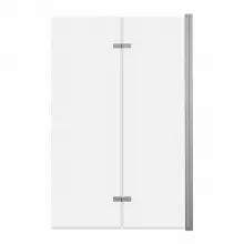 Parawan nawannowy 2-panelowy składany JEZIORAK 120cm nikiel szczotkowany - AD Naturalnie